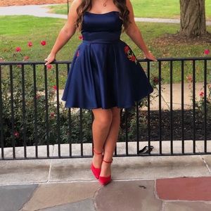 Navy blue homecoming dress